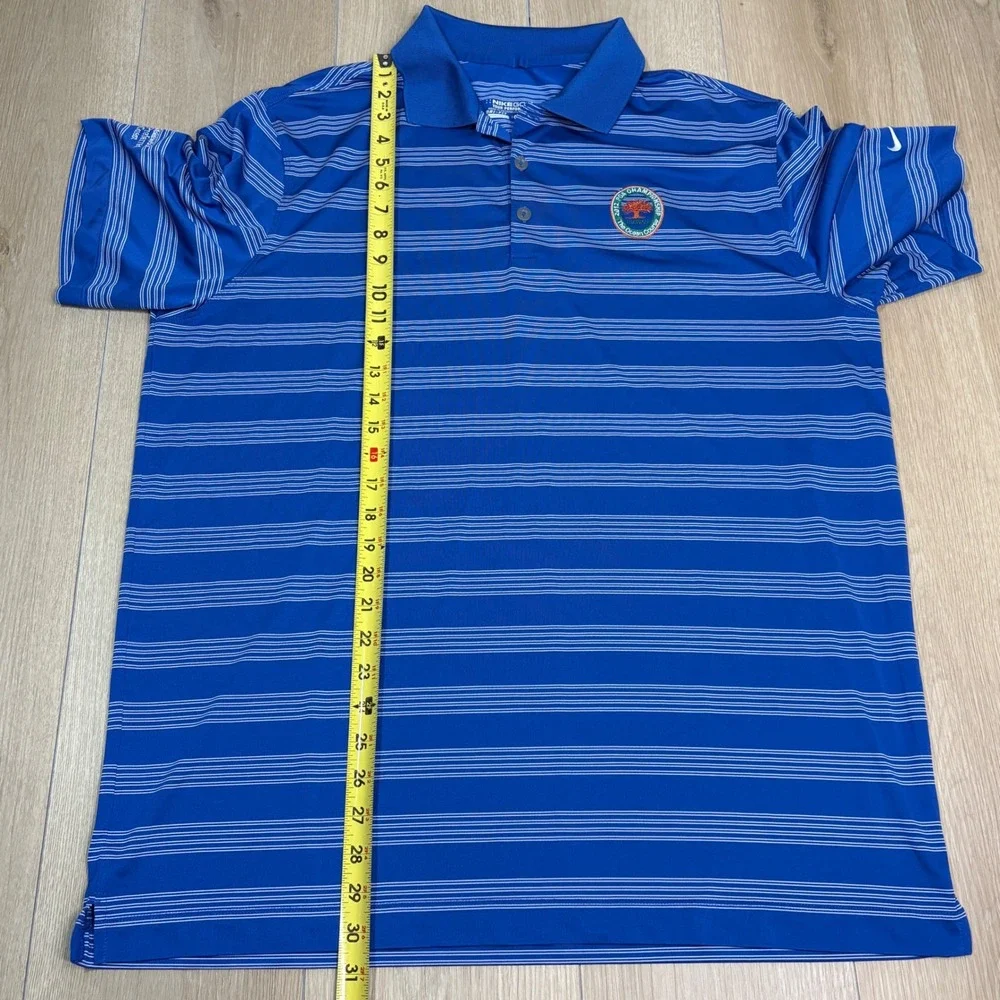 Nike Golf 2012 PGA Championship Kiawah Island Blue Striped Polo Mens XL Dri-FIT